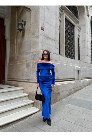 220050 TOPTAN SAKS ELBİSE