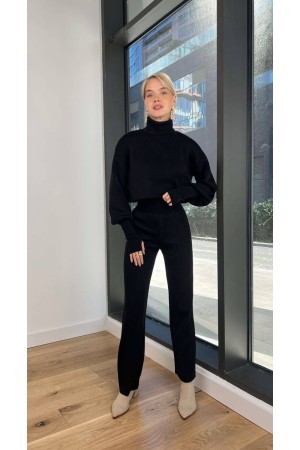 220067 TOPTAN SİYAH PANTOLON TAKIM