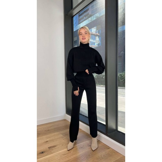 220067 black Pants suit
