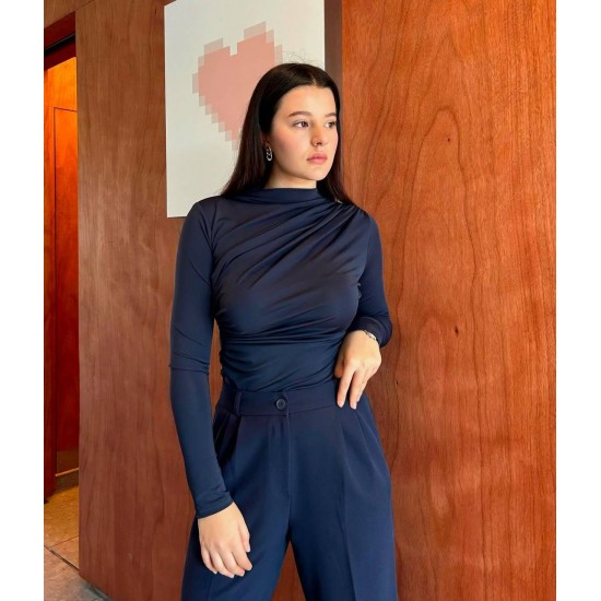 220094 TOPTAN LACİVERT BLUZ