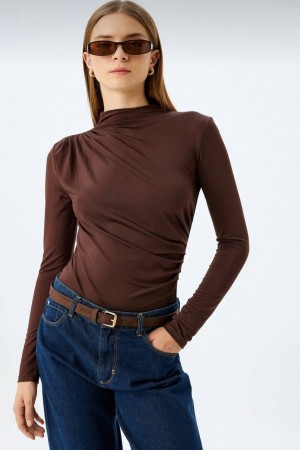 220098 TOPTAN KAHVE BLUZ
