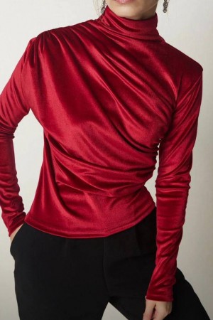 220101 burgundy BLOUSE