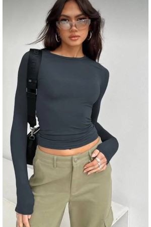 220109 anthracite BLOUSE
