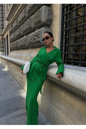 220132 TOPTAN YEŞİL ETEK TAKIM