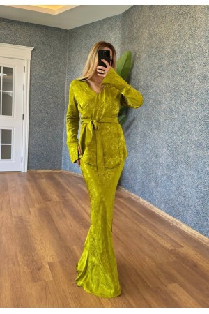 220135 TOPTAN YEŞİL ETEK TAKIM