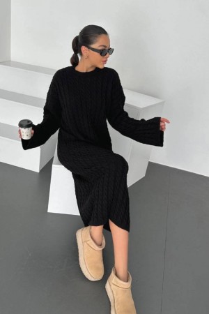 220147 TOPTAN SİYAH ELBİSE