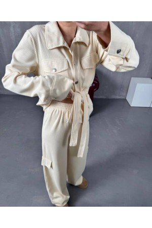 220156 TOPTAN BEJ PANTOLON TAKIM