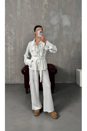 220157 TOPTAN BEYAZ PANTOLON TAKIM