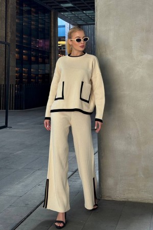 220163 TOPTAN BEJ PANTOLON TAKIM