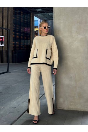 220163 TOPTAN BEJ PANTOLON TAKIM