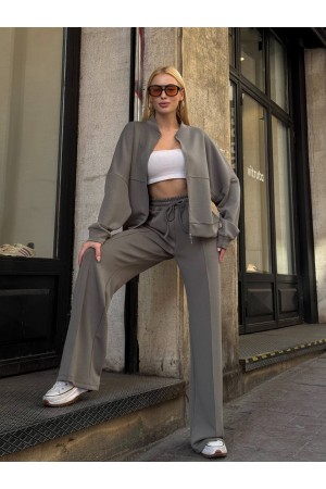 220175 TOPTAN HAKİ EŞOFMAN TAKIM