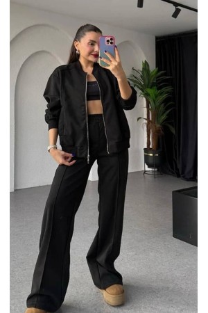 220182 TOPTAN SİYAH EŞOFMAN TAKIM