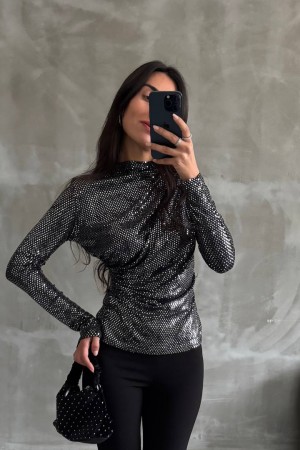 220187 TOPTAN GRİ BLUZ