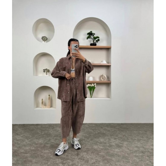 220205 coffee Pants suit