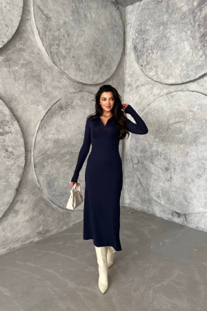 220229 Navy blue DRESS