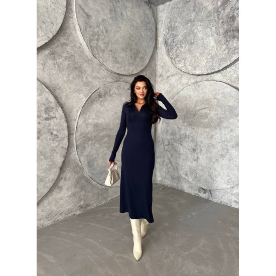 220229 Navy blue DRESS