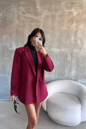 220236 burgundy JACKET