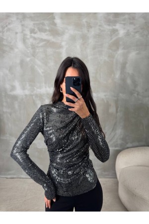 220251 TOPTAN SİYAH BLUZ