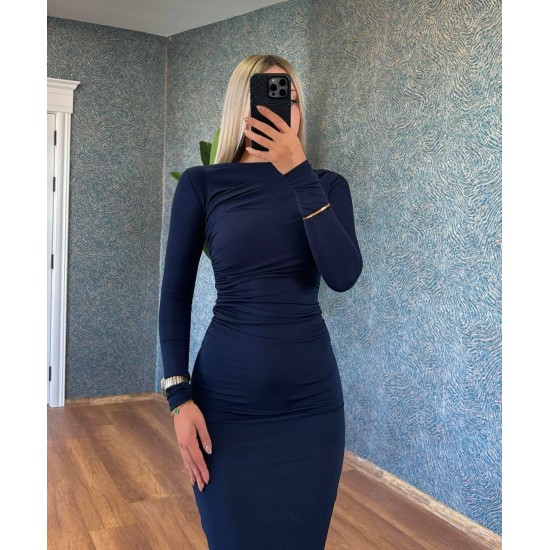 220253 Navy blue DRESS