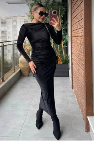 220259 TOPTAN SİYAH ELBİSE