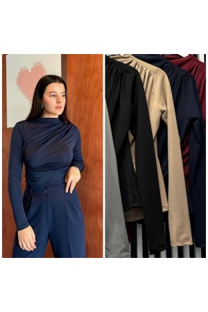 220267 TOPTAN BEJ BLUZ