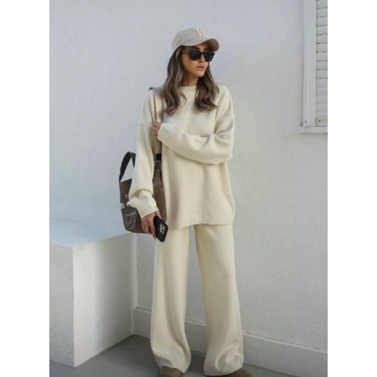 220269 TOPTAN EKRU PANTOLON TAKIM