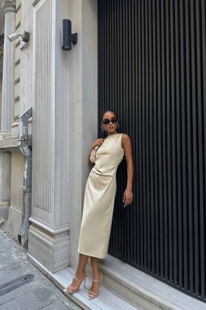220286 beige DRESS