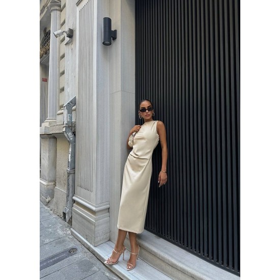 220286 beige DRESS