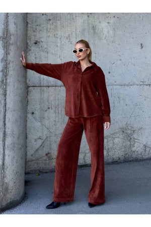 220287 TOPTAN KAHVE PANTOLON TAKIM