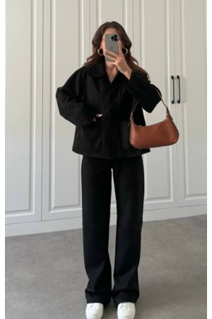 220300 TOPTAN SİYAH PANTOLON TAKIM