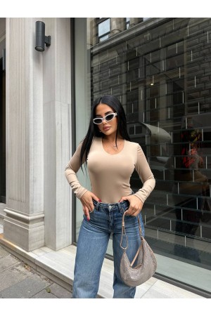 220343 TOPTAN BEJ BLUZ