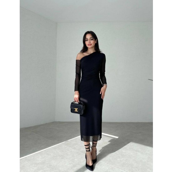 220346 TOPTAN SİYAH ELBİSE