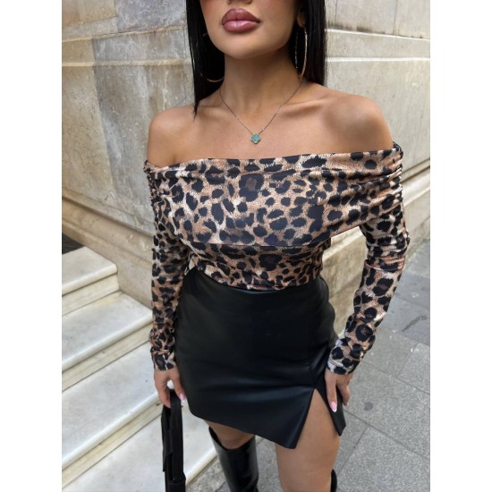 220353 leopard BLOUSE