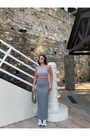 220367 TOPTAN GRİ ETEK