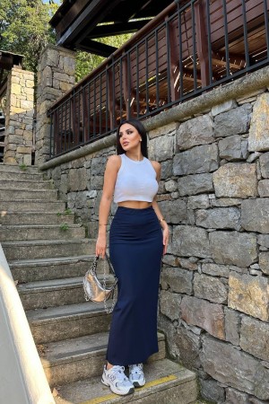 220369 TOPTAN LACİVERT ETEK