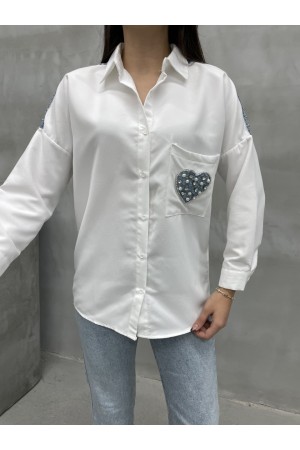 220375 TOPTAN BEYAZ GÖMLEK