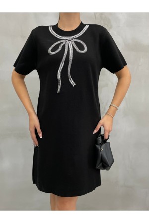 220385 TOPTAN SİYAH ELBİSE