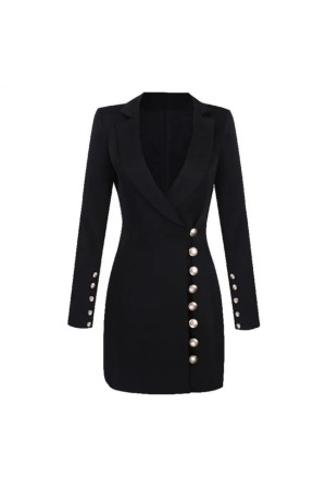 220393 TOPTAN SİYAH ELBİSE