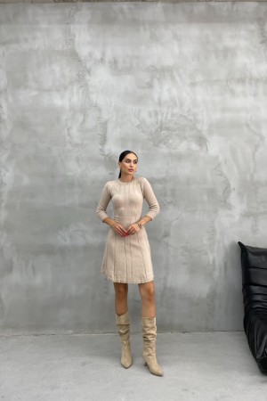 220394 beige DRESS