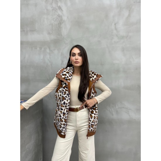 220409 leopard WAISTCOAT