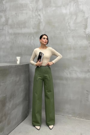 220413 khaki TROUSERS