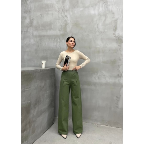 220413 khaki TROUSERS