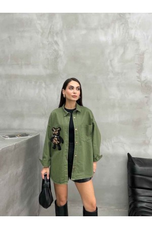 220419 TOPTAN HAKİ GÖMLEK