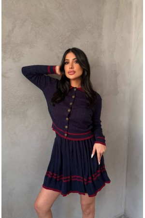 220427 TOPTAN LACİVERT ETEK TAKIM