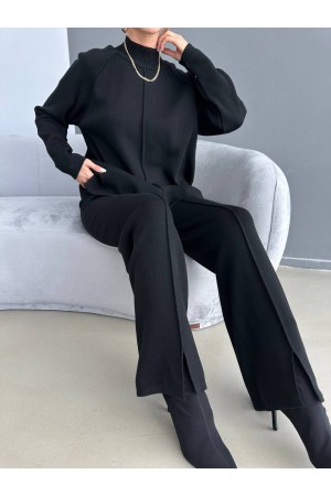 220431 black Pants suit