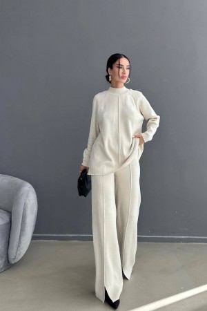 220432 TOPTAN BEYAZ PANTOLON TAKIM