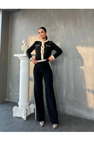 220436 TOPTAN SİYAH PANTOLON TAKIM