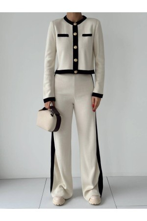 220438 TOPTAN BEYAZ PANTOLON TAKIM