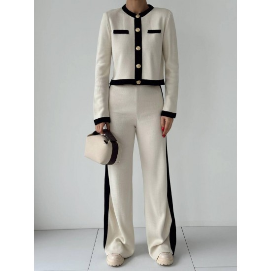 220438 white Pants suit