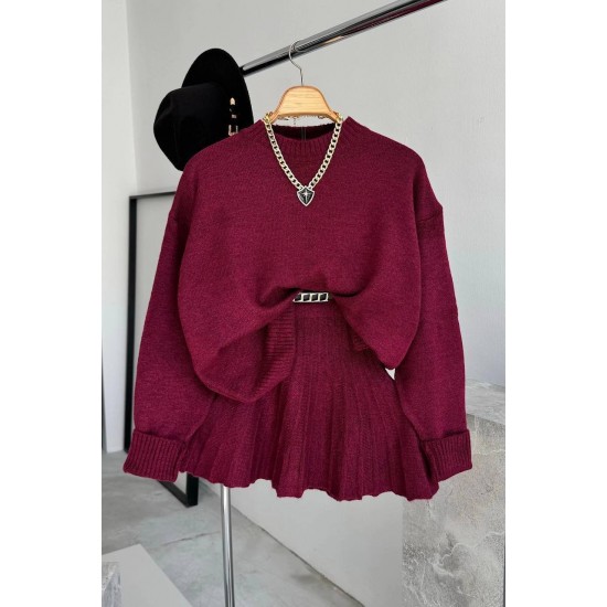 220445 burgundy Skirt